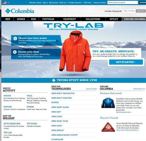 columbia sportswear company website